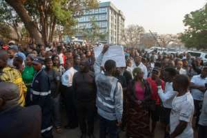 Large crowds gathered at polling stations in the morning.  By Amos GUMULIRA (AFP)