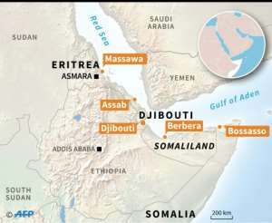 Major ports on the African side of the Red Sea.. By William ICKES (AFP)