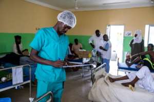 Malachie Mbairamadji, head nurse of the surgery department, said drones caused burns, fractures and loss of limbs.  By Joris Bolomey (AFP)
