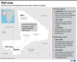 Mali coup: A timeline.  By Janis LATVELS (AFP)