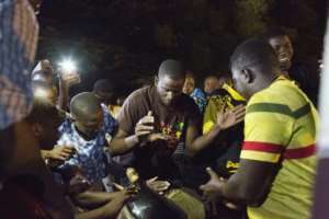 Malian politician Soumaila Cisse was greeted by cheering crowds on his return home.  By ANNIE RISEMBERG (AFP)