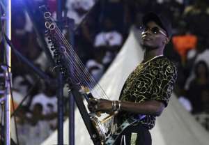 Malian singer Sidiki Diabate was one of the stars who performed at the concert.  By ISSOUF SANOGO (AFP)