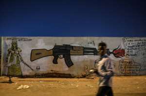 Many murals attempt to show the peaceful nature of the protest movement. By OZAN KOSE (AFP/File)