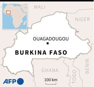 Map of Burkina Faso locating the capital Ouagadougou.  By  (AFP)