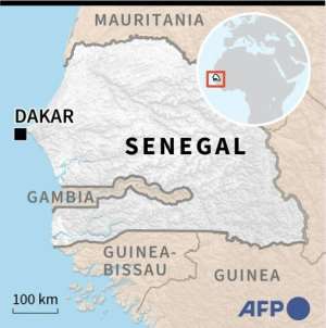 Map of Senegal.  By Tupac POINTU (AFP)