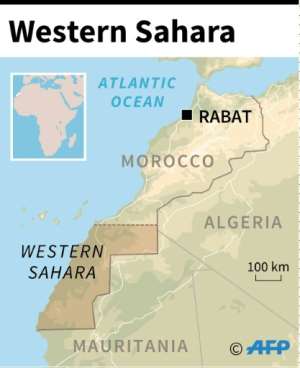 Map of the Western Sahara.  By Adrian LEUNG (AFP)