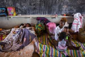 More than 16,000 people have been displaced in Madagascar.  By RIJASOLO (AFP)