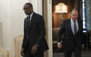 Moscow talks: Russian Foreign Minister Sergei Lavrov and Malian counterpart Abdoulaye Diop, pictured on November 11.  By Yuri KOCHETKOV (POOL/AFP)
