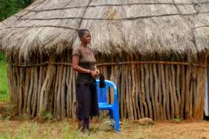 Mother Ceu Jacinta is seeking paid work to resume her childrens education.  By Osvaldo Silva (AFP)
