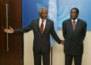 Mugabe always blamed Western sanctions for Zimbabwes economic collapse.  By PHILIPPE DESMAZES (AFP/File)