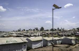 Nearly a million displaced people live in camps in Ituri, the outbreaks epicentre.  By Glody MURHABAZI (AFP)