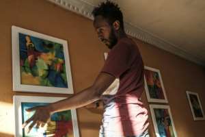 Noah is currently seeking sponsors for an exhibition that would feature Eritrean and Ethiopian artists side-by-side.  By EDUARDO SOTERAS (AFP)
