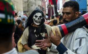 Often referred to as Moroccos Halloween, Boujloud is deeply rooted in local traditions of the same name and customarily celebrated after the Eid al-Adha holiday.  By FADEL SENNA (AFP)