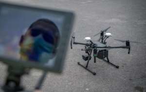 One Moroccan startup company is developing drones equipped with thermal cameras to detect people with fevers.  By FADEL SENNA (AFP)