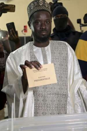 Opposition candidate Bassirou Diomaye Faye, 43, promises profound change and left-wing pan-Africanism.  By SEYLLOU (AFP)