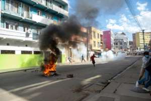 Opposition protesters are demanding a fair and equitable vote in Madagascar.  By MAMYRAEL (AFP)