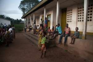 Out and about on the daytime streets of Bayanga ahead of the ambulant movie show, brought to entertain and enlighten villagers.  By FLORENT VERGNES (AFP)