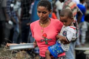 Over 60,000 Ethiopian refugees have fled to Sudan seeking shelter from conflict at home in recent months.  By ASHRAF SHAZLY (AFP)