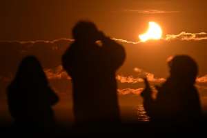 Partial eclipses will be visible in most of Europe, Canada, northern US and northwest Africa.  By Sanka Vidanagama (AFP/File)