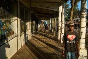 Pavements were empty in the city of Bulawayo for the March 31 protests called by Geza.  By Zinyange Auntony (AFP)
