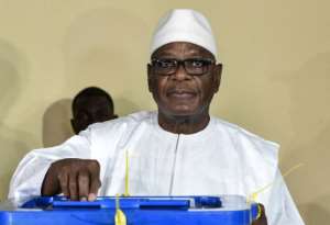 President Keita was reelected in 2018 but became the focus of widespread discontent.  By ISSOUF SANOGO (AFP/File)