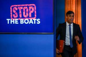 Prime Minister Rishi Sunak has made ending the practice a priority and says a scheme to deport undocumented migrants to Rwanda will be a deterrent.  By Toby Melville (POOL/AFP)