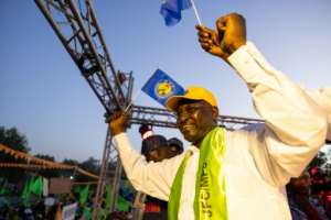 Ruling MPS party candidate Abba Djida Mamar, 56, hopes voters will head to the polls in their droves.  By Joris Bolomey (AFP)