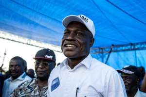 Runner up in the last presidential elections Martin Fayulu says the country will be at war if the incumbent wins again.  By JOHN WESSELS (AFP/File)