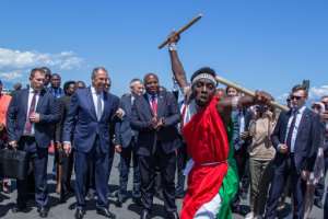 Russian FM Sergey Lavrov visited Burundi in May during a tour of African countries.  By Tchandrou NITANGA (AFP)