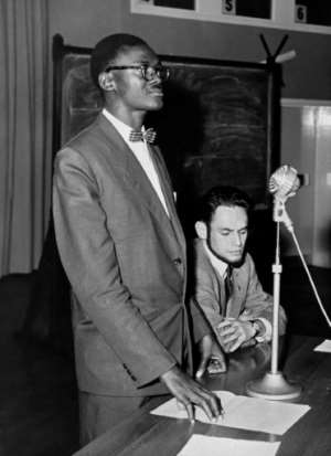 Seen here in 1960, Patrice Lumumba had two and half months as prime minister before being ousted and executed in January 1961.  By - (AFP/File)