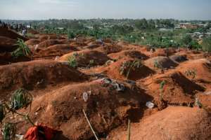 Several Ebola fatalities have been buried at Nyamurongo cemetery in Bunia.  By Jospin Mwisha (AFP)