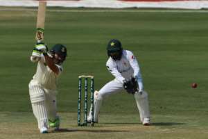 South Africas Dean Elgar on his way to 58 in the first innings against Pakistan.  By Asif HASSAN (AFP)
