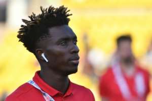Striker Joel Kojo, has played in Kyrgyzstan since 2017 and now represents the country internationally.  By VYACHESLAV OSELEDKO (AFP)