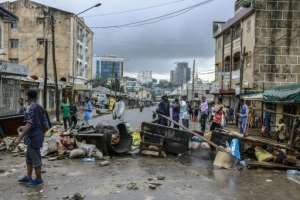 Supporters of Issa Tchiroma Bakary building barricades in protest.  By - (AFP)