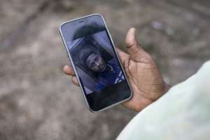 Tahibou Diallo, 58, had no news of her son Thierno for two years.  By PATRICK MEINHARDT (AFP)