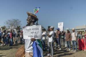 Tens of thousands of foreign nationals fled South Africa as protests against illegal migrants intensified.  By RAJESH JANTILAL (AFP)
