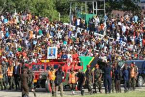 Tens of thousands of Tanzanians turned out to pay their respects to the late president as his coffin was transported to major cities.  By - (AFP/File)