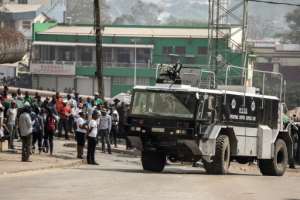 Tensions within the country have been seen this week with riot police using water canon and tear gas to break up protests organised by trade unions over low public sector wages.  By GIANLUIGI GUERCIA (AFP)