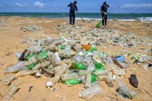 The amount of plastic trash entering the oceans is forecast to triple by 2040.  By Seyllou (AFP/File)