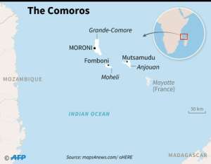 Ranking of the Comoros and a selection of countries in the Southern African Development Community, on human development, good governance, GDP per person, freedom of the press and corruption..  By Cecilia SANCHEZ (AFP)
