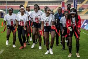 The competition also included a talent-spotting session with NFL scouts, looking for the next star to join the league.  By Luis TATO (AFP)