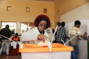The copper-rich southern African nation went to the polls on Thursday in an election focused on economic hardship.  By GIANLUIGI GUERCIA (AFP)