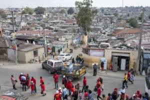 The Economic Freedom Fighters, a radical left party, is picking up support in urban areas.  By EMMANUEL CROSET (AFP)