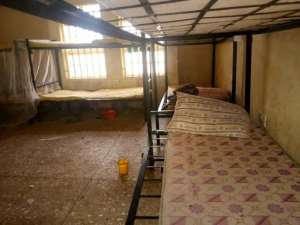 The empty bunk beds of the kidnapped students.  By Habibu ILIYASU (AFP)