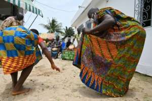 The exorcism featured dancers.  By ISSOUF SANOGO (AFP/File)