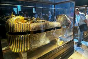 The GEMs Tutankhamun collection was gathered from several museums and storage sites, including the Egyptian Museum in Cairo (pictured).  By Khaled DESOUKI (AFP/File)
