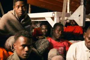 The German charity vessel Lifeline rescued the 234 migrants, including children and pregnant women, on Thursday but Malta and Italy initially refused to take it in.  By Felix Weiss (Mission Lifeline e. V./AFP)