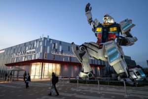 The Gundam pavilion at the 2025 Osaka Expo.  By Richard A. Brooks (AFP)