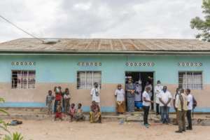 The hospital at Tudikolela is supported by the charity Action Against Hunger.  By Arsene Mpiana (AFP)