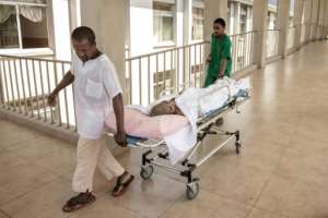 The hospital's halls are largely deserted as potential patients find treatments too costly. By GIANLUIGI GUERCIA (AFP)